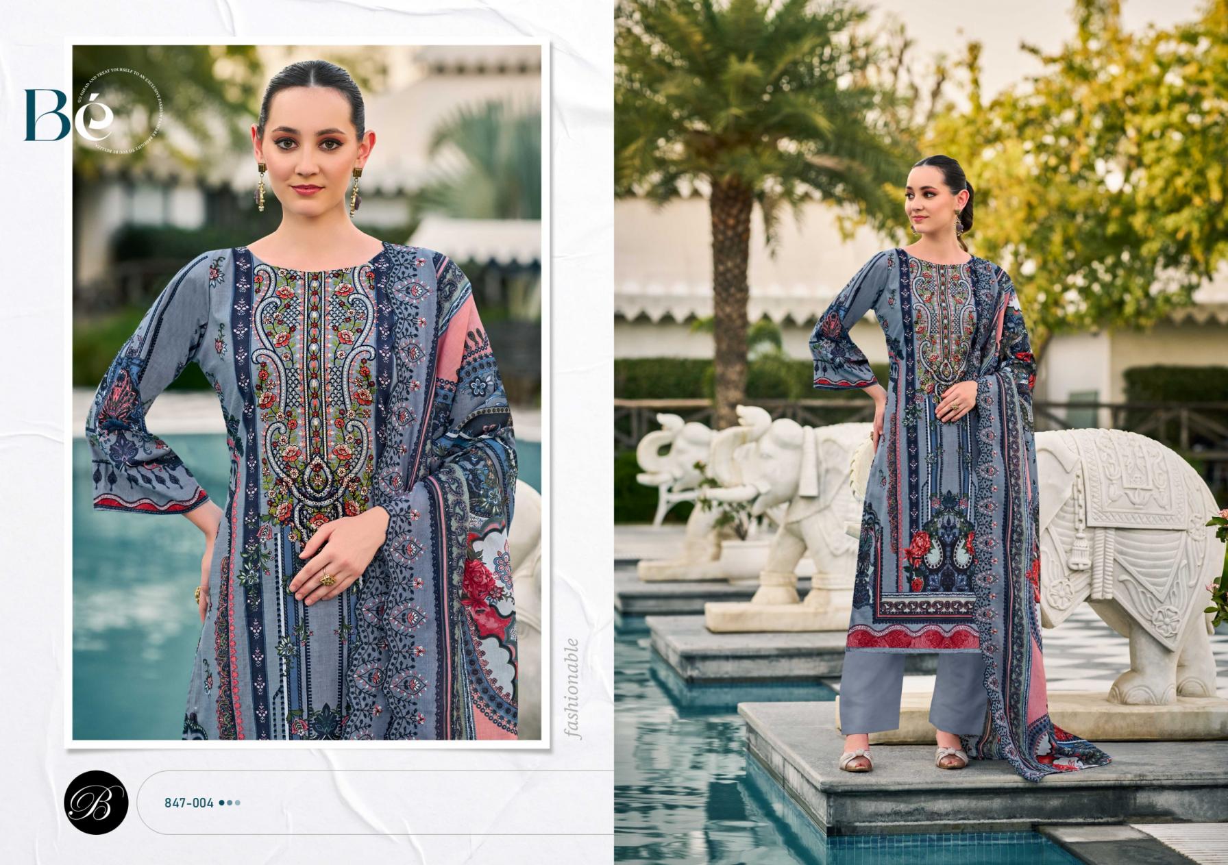 BELLIZA DESIGNER STUDIO PRESENT GUZARISH VOL 23 COTTON UNSTITCH DRESS MATERIAL ONLINE