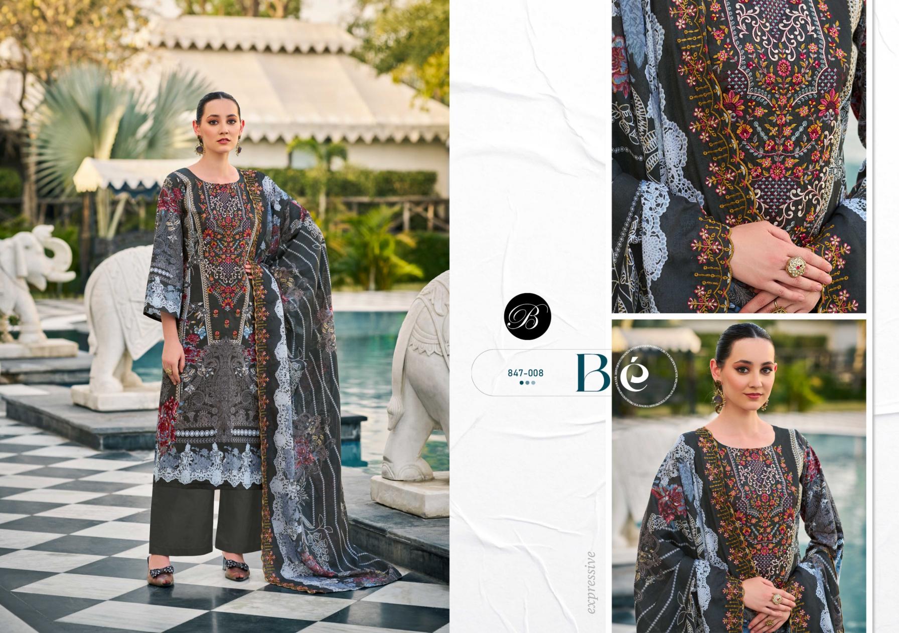 BELLIZA DESIGNER STUDIO PRESENT GUZARISH VOL 23 COTTON UNSTITCH DRESS MATERIAL ONLINE