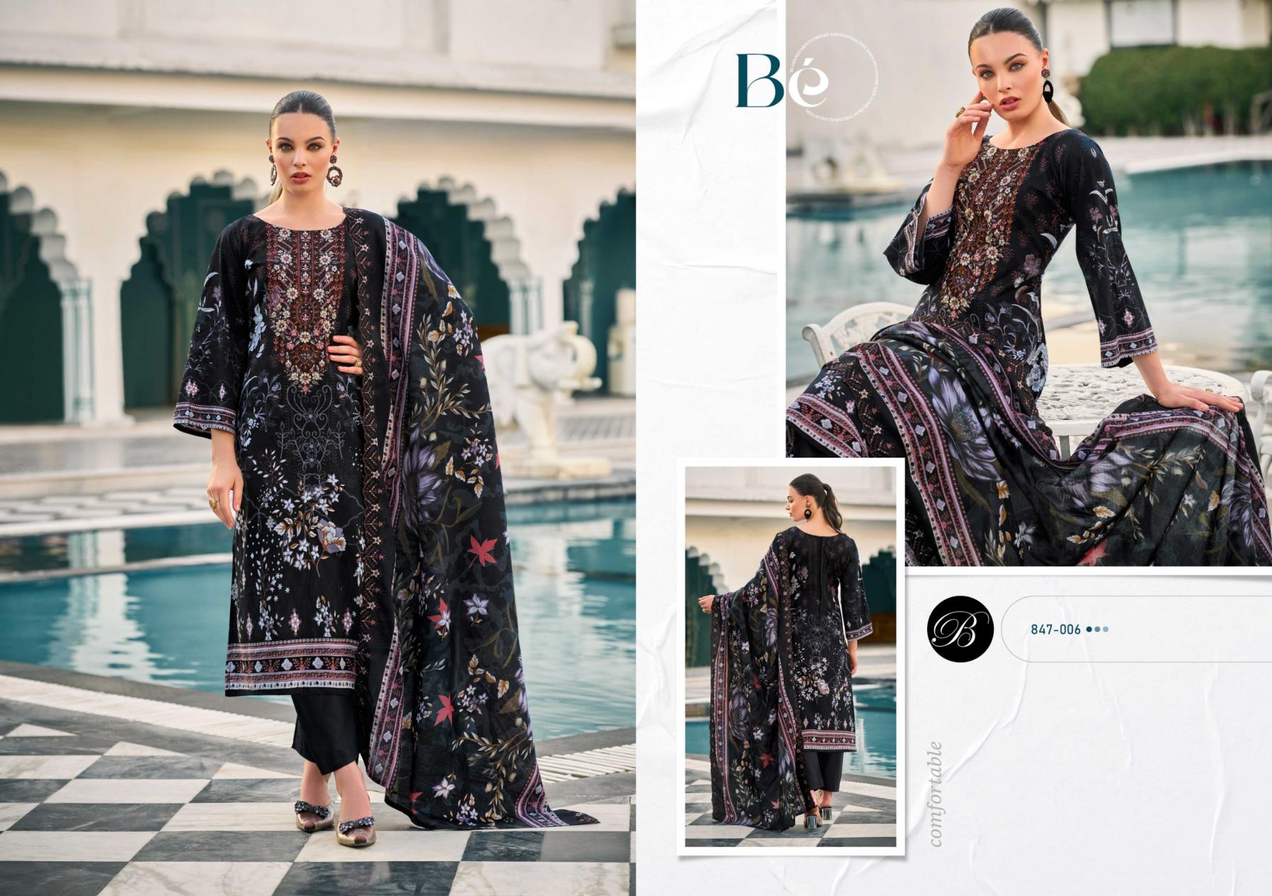 BELLIZA DESIGNER STUDIO PRESENT GUZARISH VOL 23 COTTON UNSTITCH DRESS MATERIAL ONLINE