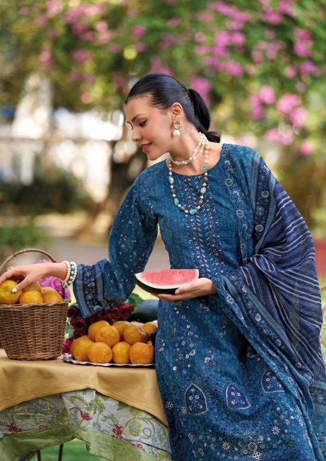 SHREE FABS LAUCH BIN SAEED LAWN COLLECTION VOL 21 COTTON FANCY DESIGN UNSTITCH SUIT