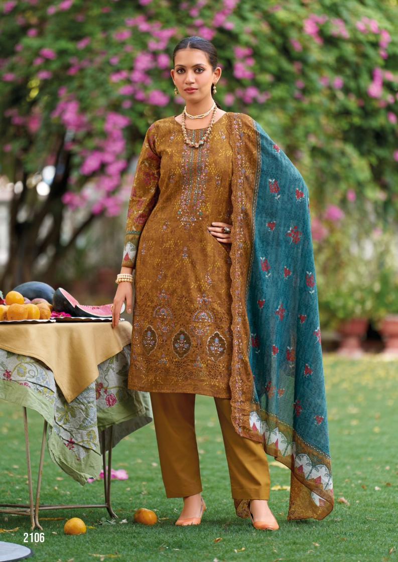 SHREE FABS LAUCH BIN SAEED LAWN COLLECTION VOL 21 COTTON FANCY DESIGN UNSTITCH SUIT