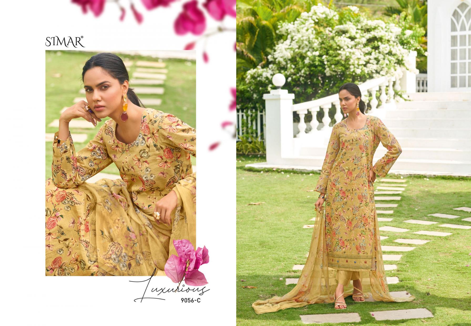 GLOSSY NIVA OCEAM COTTON ETHNIC STYLE UNSTITCH SALWAR KAMEEZ