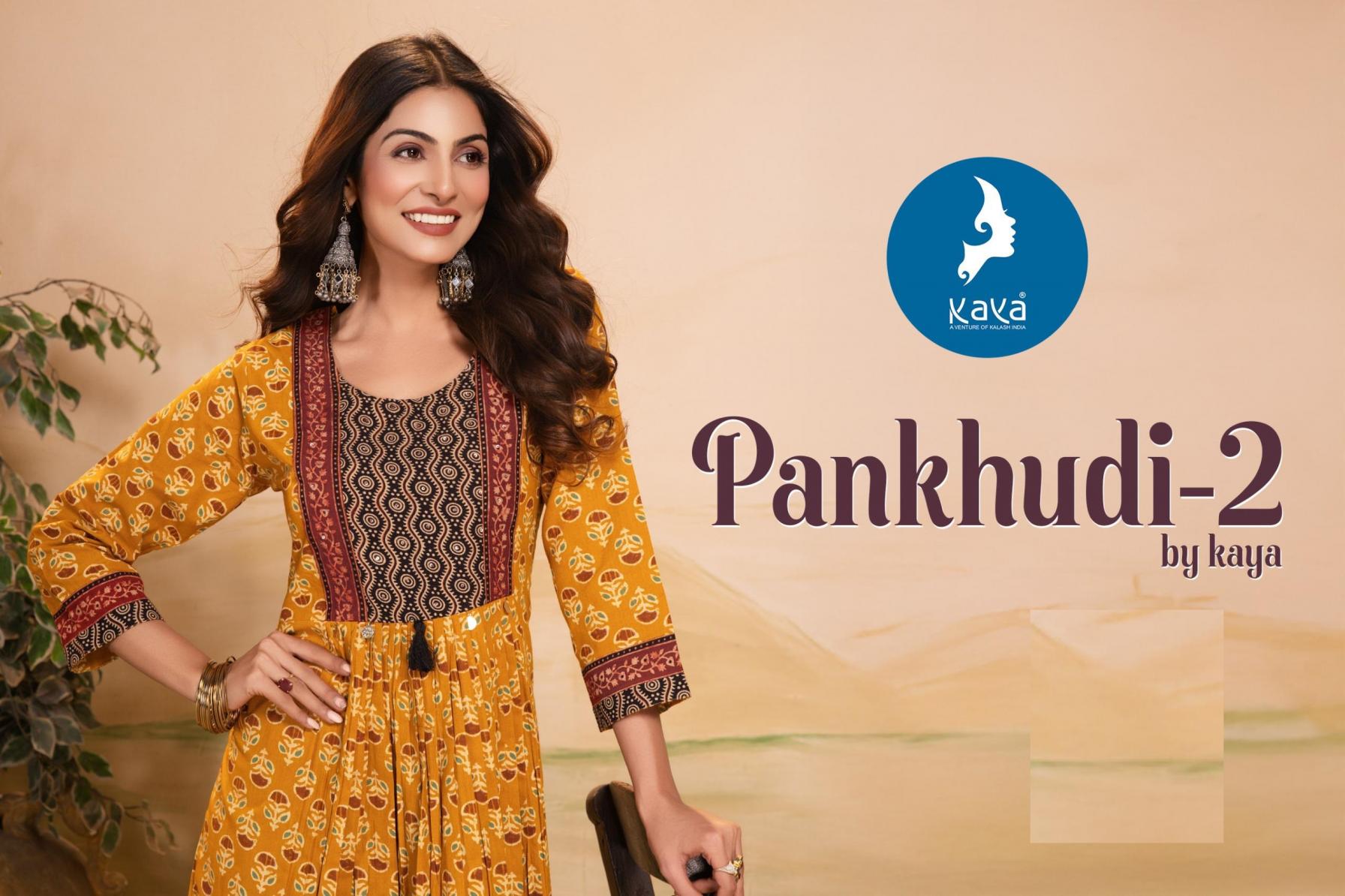 PANKHUDI VOL 2 BY KAYA COTTON READYMADE STYLISH LOOK LONG KURTIS