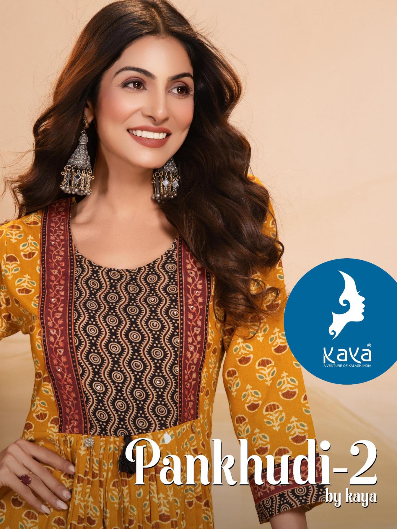 PANKHUDI VOL 2 BY KAYA COTTON READYMADE STYLISH LOOK LONG KURTIS