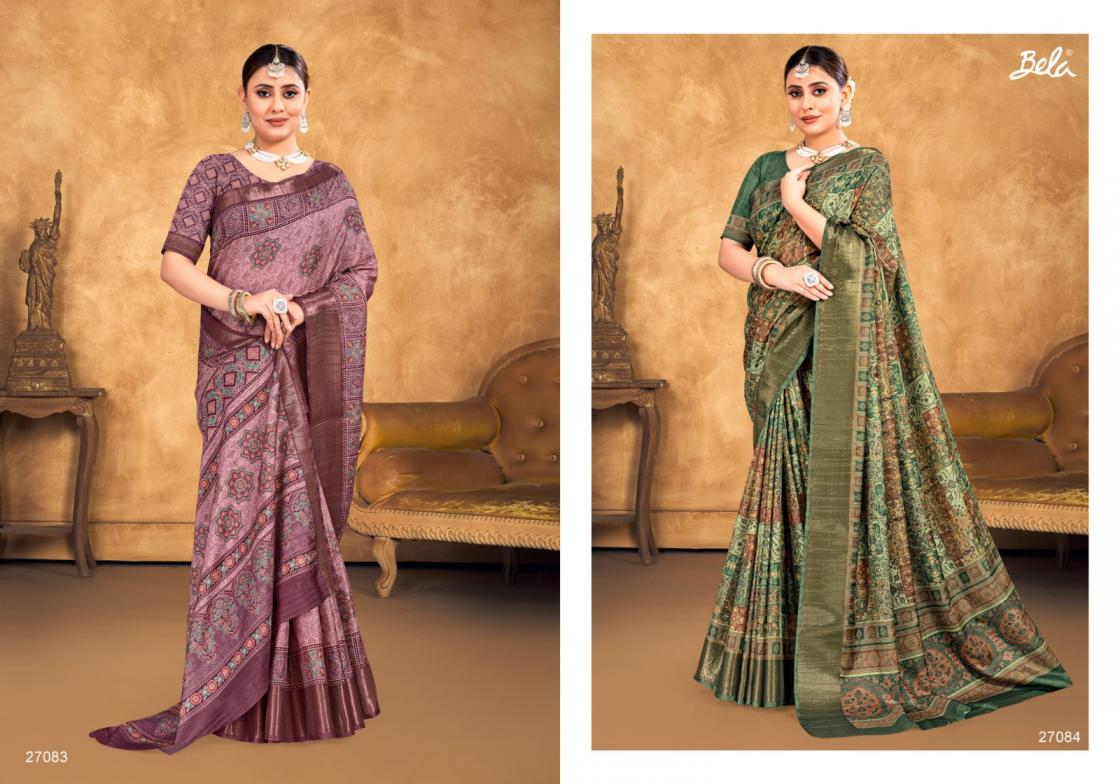 BELA SAREES LAUNCH TULIP COTTON SILK INDIAN SAREES