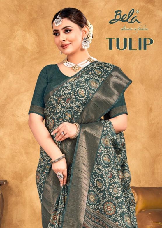BELA SAREES LAUNCH TULIP COTTON SILK INDIAN SAREES