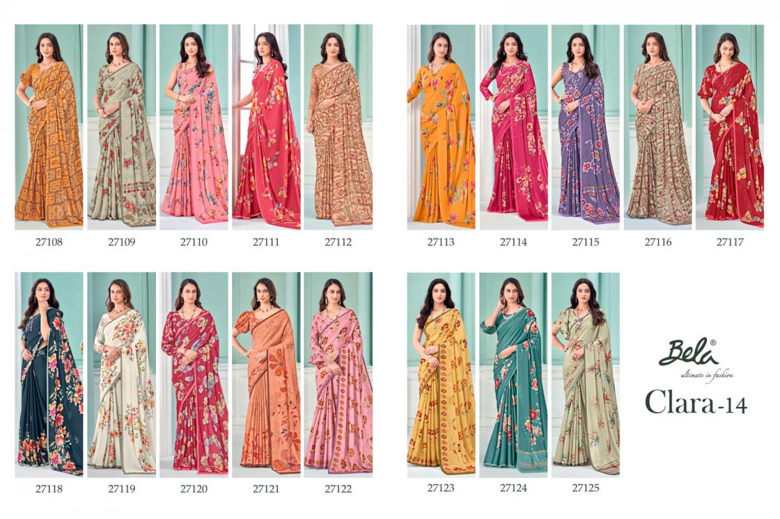 BELA SAREES PRESENT CLARA 14 GEORGETTE LATEST SAREE COLLECTION 2025