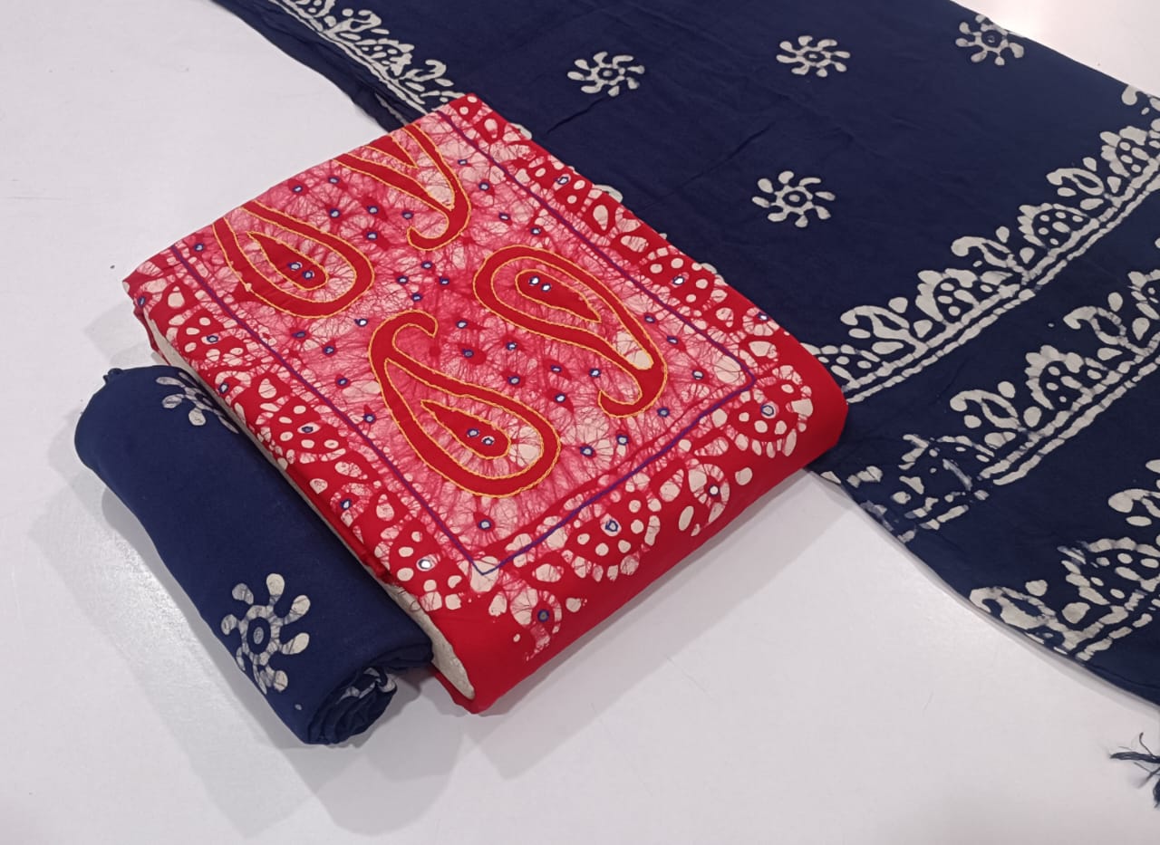 JJ PEHNAWA VOL-1 WHOLESALE RAYON TOP WITH NECK BLOCK WAX BATIK PRINT FANCY DRESS MATERIAL