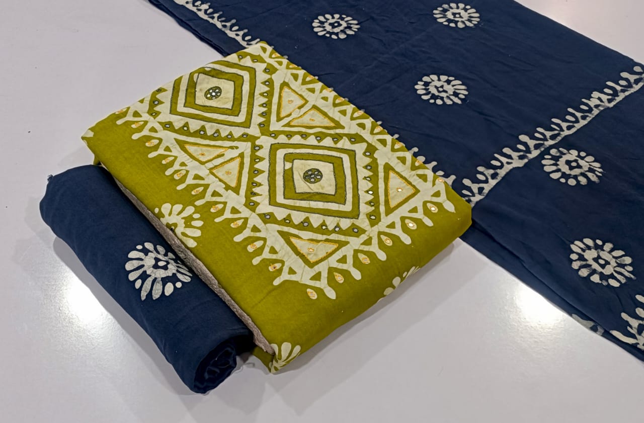 JJ PEHNAWA VOL-1 WHOLESALE RAYON TOP WITH NECK BLOCK WAX BATIK PRINT FANCY DRESS MATERIAL
