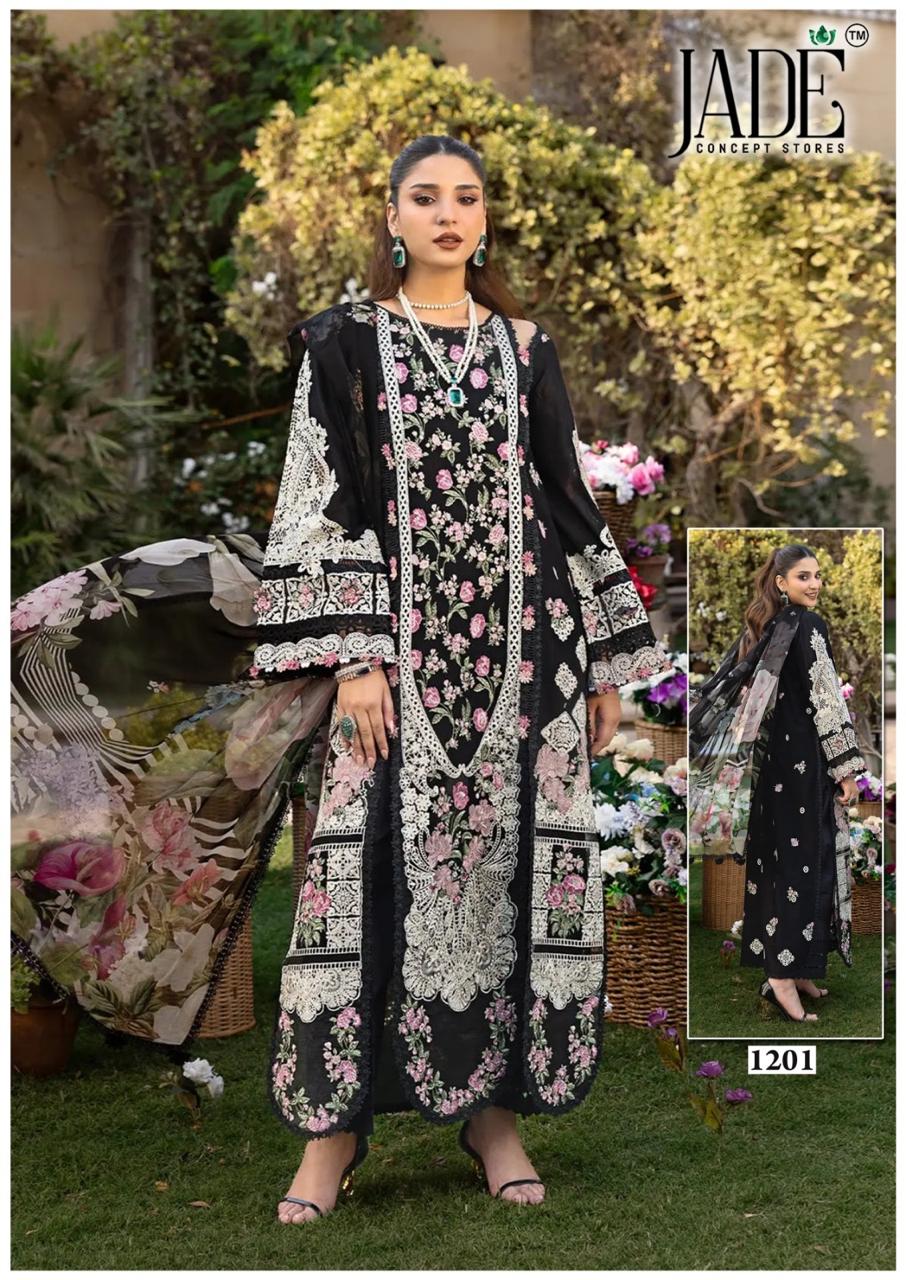 Jade Bin Saeed Vol-12 Wholesale Heavy Cotton Luxury Collection Dress Material