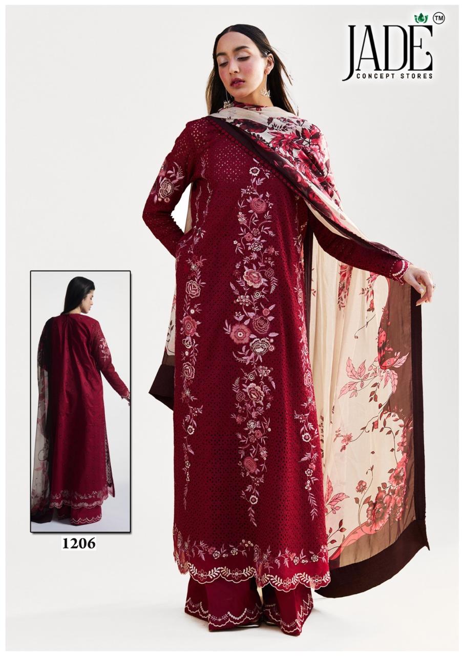 Jade Bin Saeed Vol-12 Wholesale Heavy Cotton Luxury Collection Dress Material