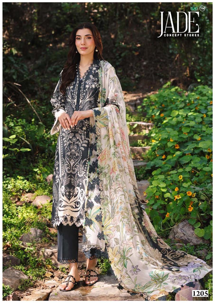 Jade Bin Saeed Vol-12 Wholesale Heavy Cotton Luxury Collection Dress Material