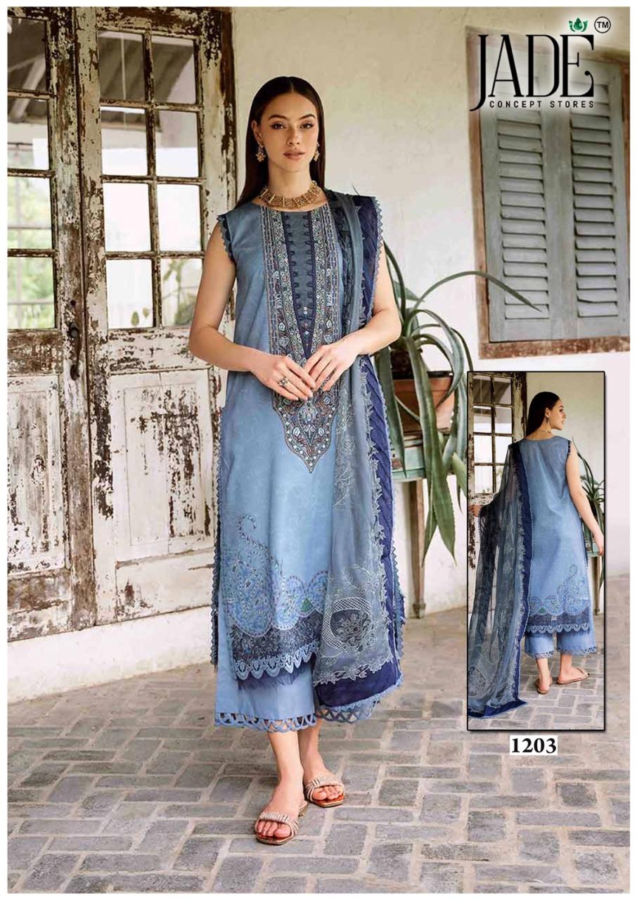 Jade Bin Saeed Vol-12 Wholesale Heavy Cotton Luxury Collection Dress Material