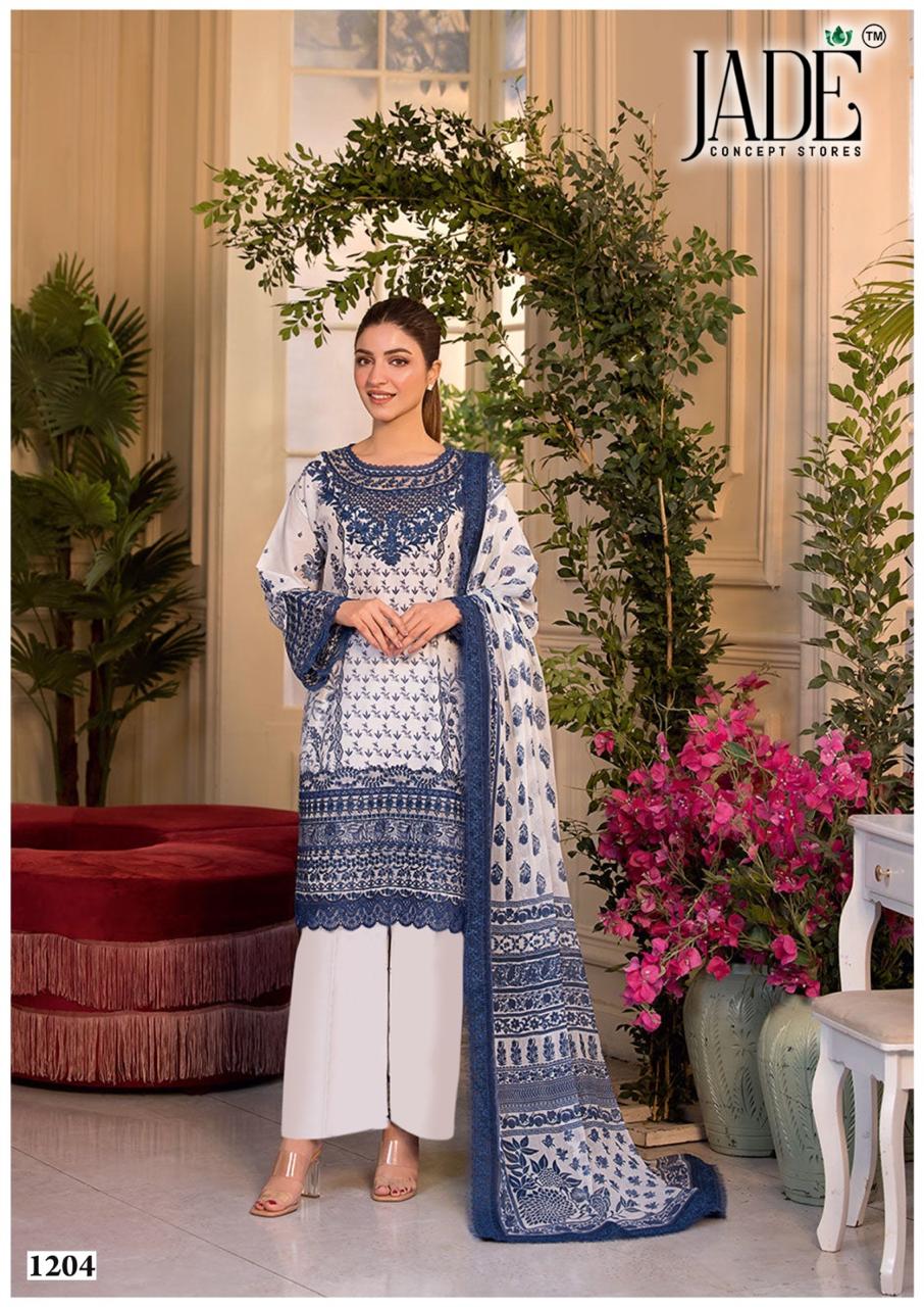 Jade Bin Saeed Vol-12 Wholesale Heavy Cotton Luxury Collection Dress Material
