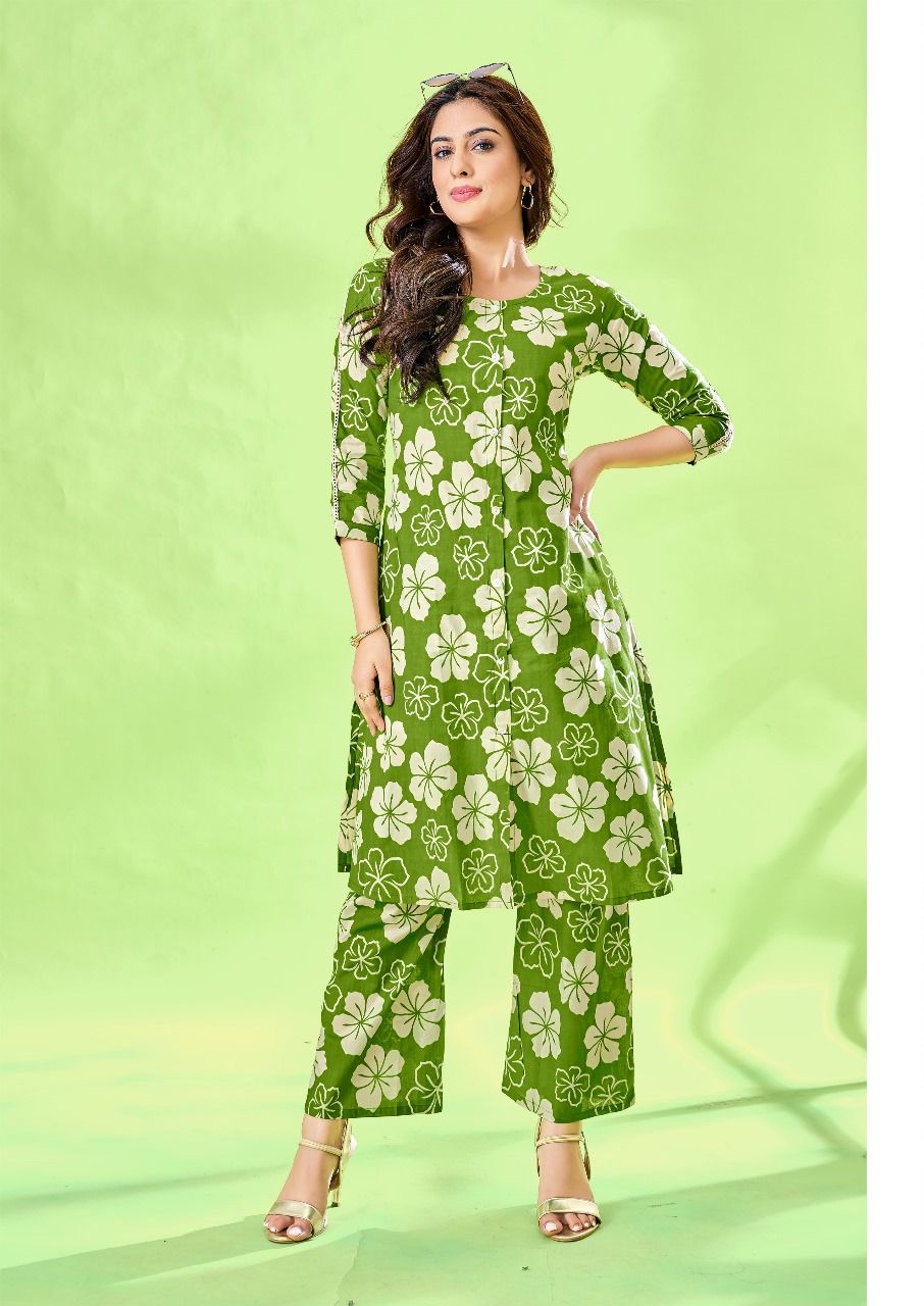 DL A LINE VOL-1 WHOLESALE HEAVY MAL COTTON PRINTED A LINE STYLE FASHIONABLE CORD SET