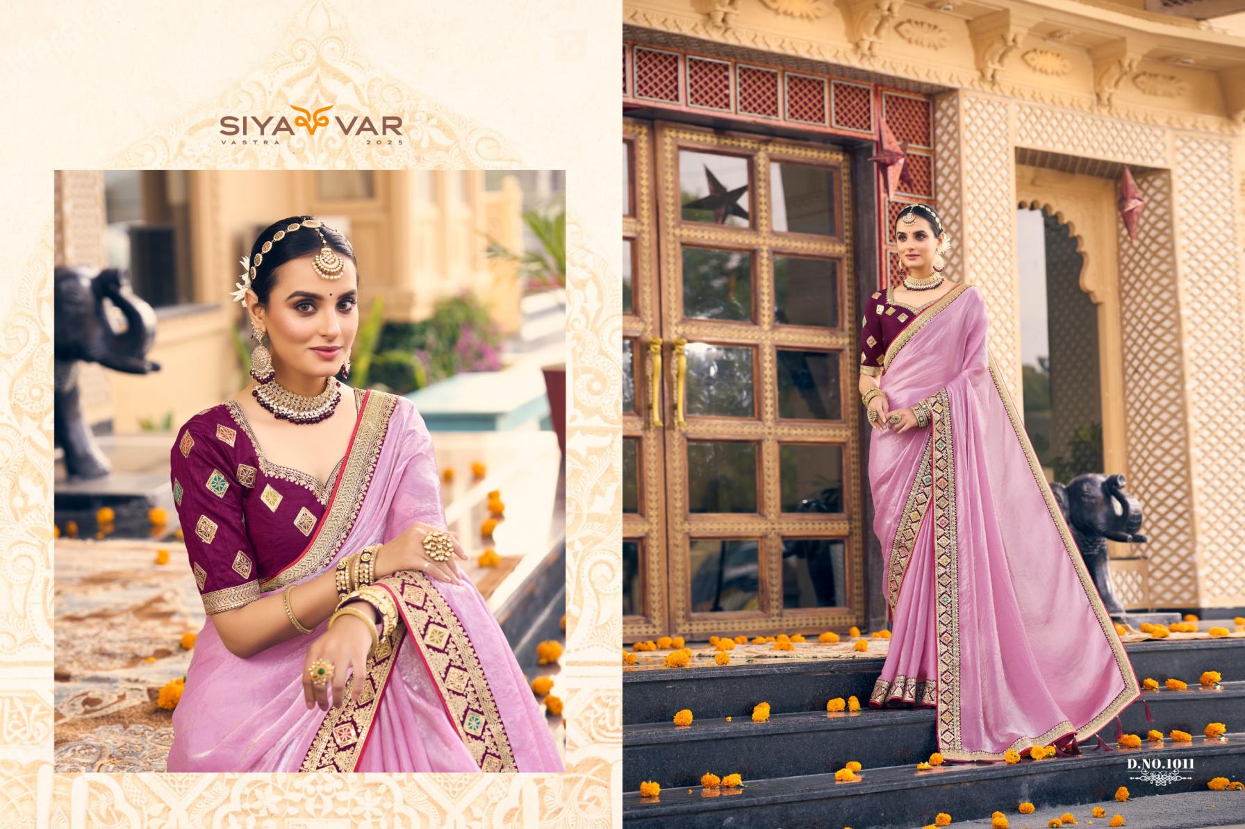 SIYA VAR ADHYAY VOL 1 1001-1015 SERIES EXCLUSIVE DESIGN FENDI SATIN SAREE EXPORTS