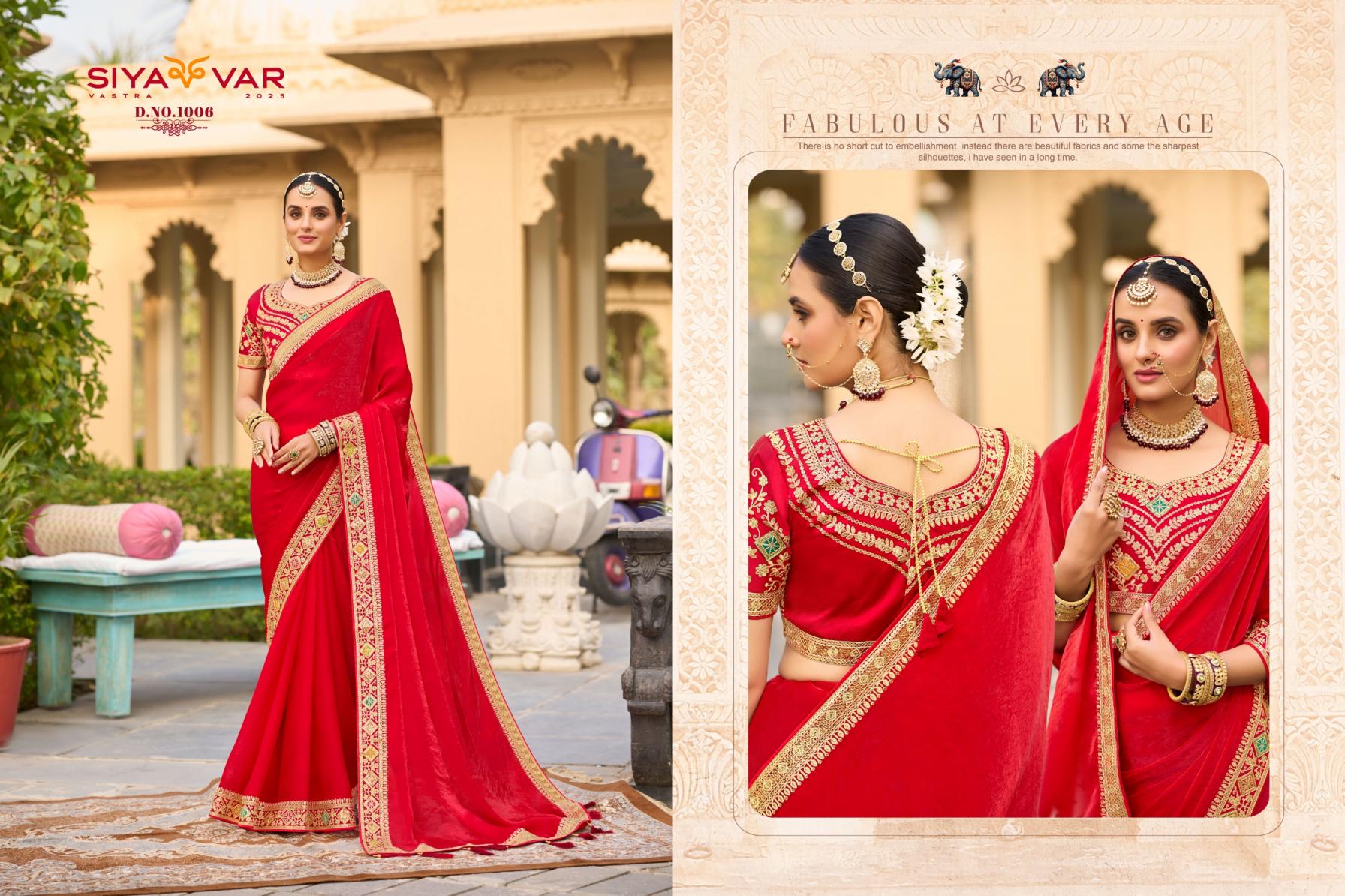 SIYA VAR ADHYAY VOL 1 1001-1015 SERIES EXCLUSIVE DESIGN FENDI SATIN SAREE EXPORTS