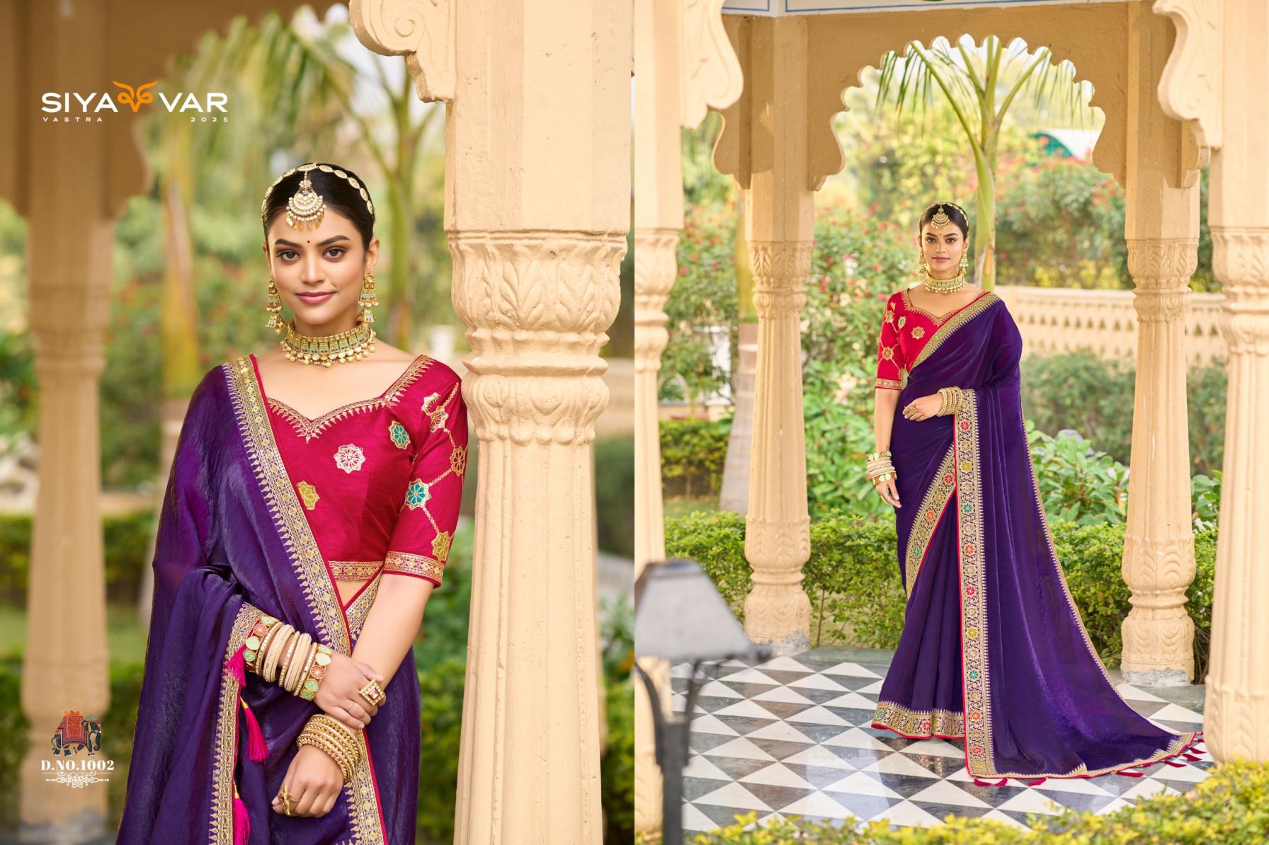 SIYA VAR ADHYAY VOL 1 1001-1015 SERIES EXCLUSIVE DESIGN FENDI SATIN SAREE EXPORTS