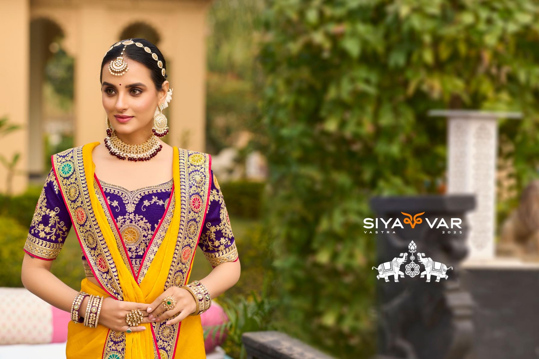 SIYA VAR ADHYAY VOL 1 1001-1015 SERIES EXCLUSIVE DESIGN FENDI SATIN SAREE EXPORTS