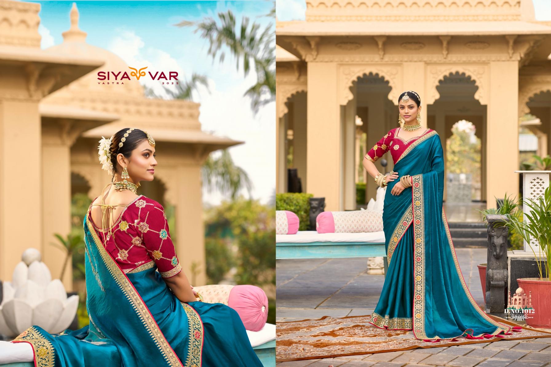 SIYA VAR ADHYAY VOL 1 1001-1015 SERIES EXCLUSIVE DESIGN FENDI SATIN SAREE EXPORTS