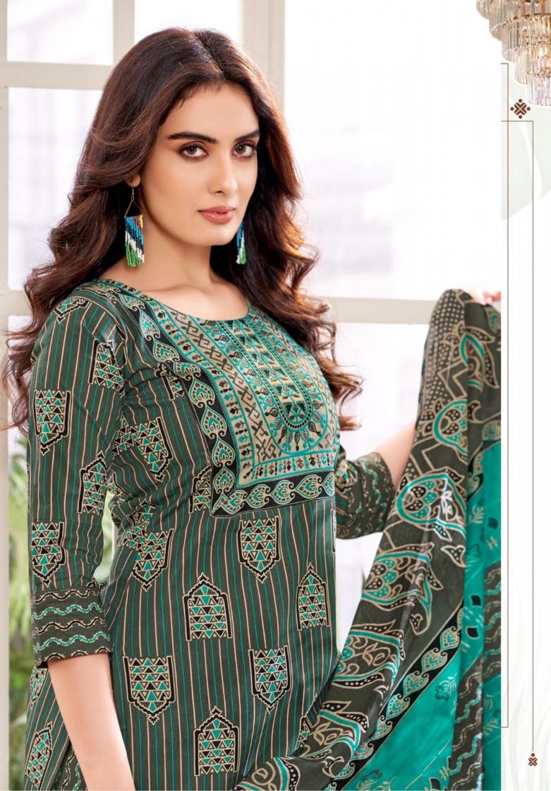 MAYUR CREATION PRESENT AJARAKH VOL 7 COTTON DAILY WEAR PLUS SIZE KURTI,BOTTOM WITH DUPATTA