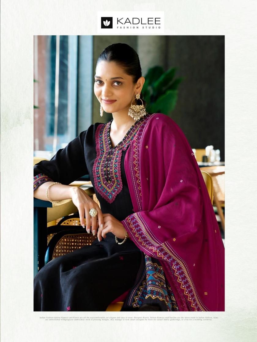 KADLEE LAUCH VARDAN FANCY FESTIVAL WEAR KURTI BOTTOM AND DUPATTA