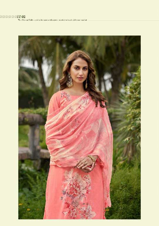 ITRH BY KARVA DESIGNER STUDIO WHOLESALE PURE LAWN COTTON CAMRIC DIGITAL PRINTED WITH HANDWORK  SUITS