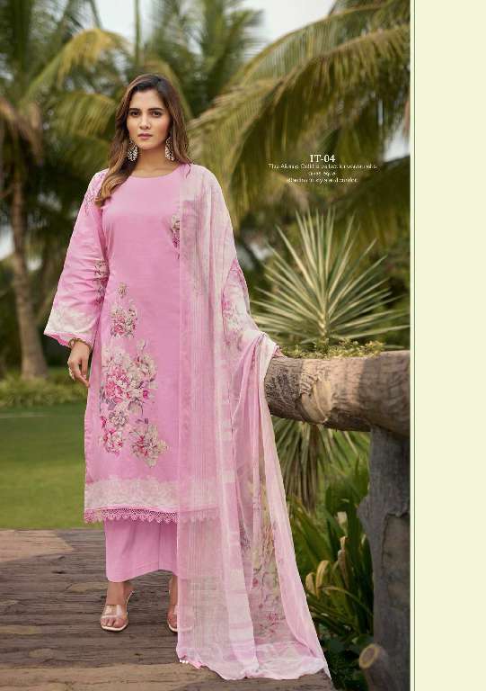 ITRH BY KARVA DESIGNER STUDIO WHOLESALE PURE LAWN COTTON CAMRIC DIGITAL PRINTED WITH HANDWORK  SUITS