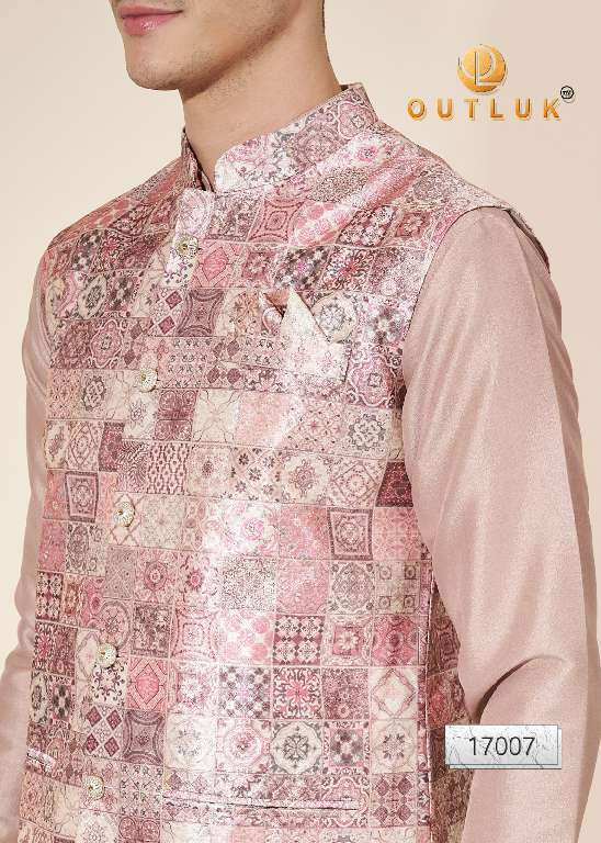 Outluk Wedding Collection Vol-17 Wholesale Kurta Pajama With Koti Collection Series Embroidery Kurta with Pant