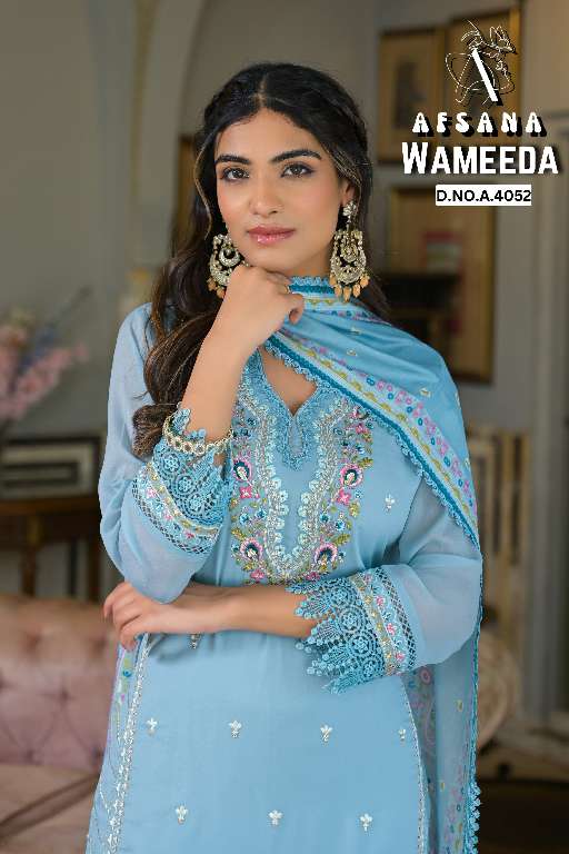 AFSANA WAMEEDA WHOLESALE LUXURY PREET COLLECTION READYMADE CLASSIC STYLE COMBO SIZE SUITS