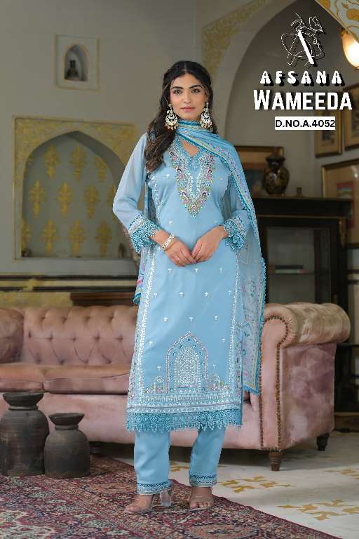 AFSANA WAMEEDA WHOLESALE LUXURY PREET COLLECTION READYMADE CLASSIC STYLE COMBO SIZE SUITS