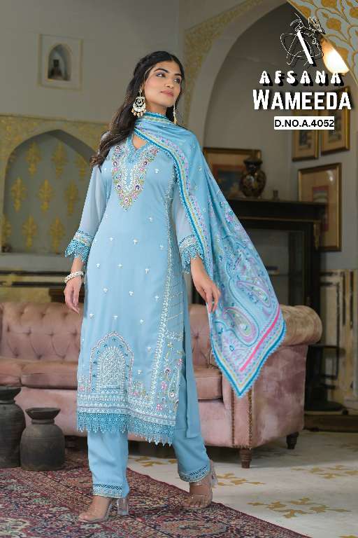 AFSANA WAMEEDA WHOLESALE LUXURY PREET COLLECTION READYMADE CLASSIC STYLE COMBO SIZE SUITS