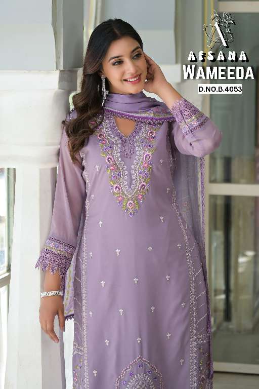 AFSANA WAMEEDA WHOLESALE LUXURY PREET COLLECTION READYMADE CLASSIC STYLE COMBO SIZE SUITS