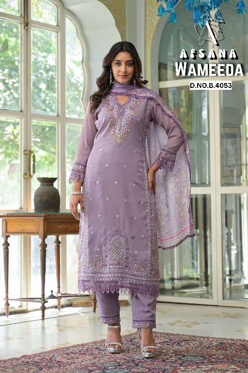 AFSANA WAMEEDA WHOLESALE LUXURY PREET COLLECTION READYMADE CLASSIC STYLE COMBO SIZE SUITS