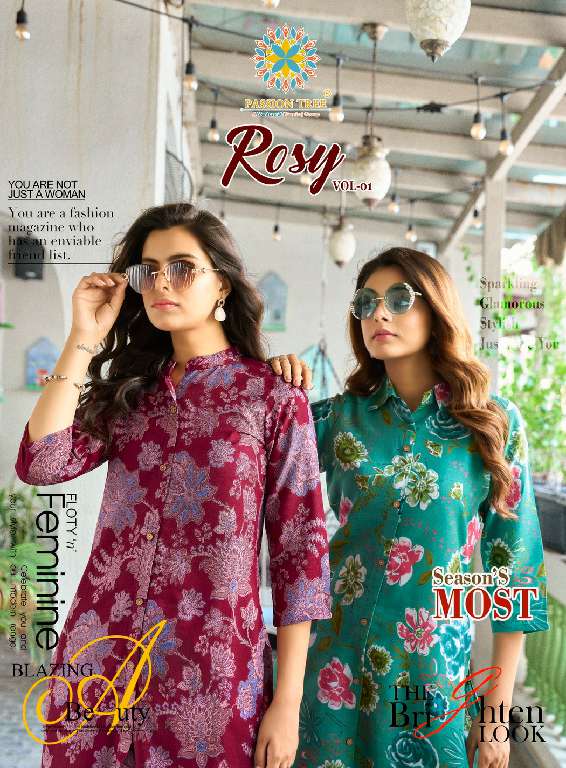PASSION TREE ROSY VOL-1 WHOLESALE HEAVY PRINTED WITH CLASSY PRINT STRAIGHT TOP WITH PALAZZO