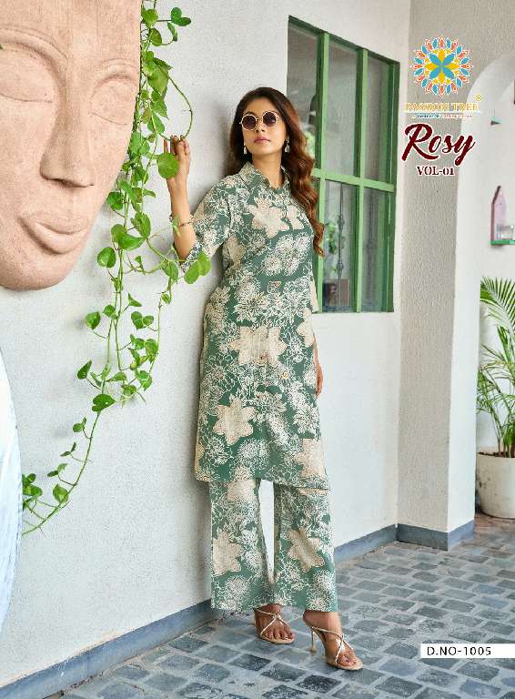 PASSION TREE ROSY VOL-1 WHOLESALE HEAVY PRINTED WITH CLASSY PRINT STRAIGHT TOP WITH PALAZZO