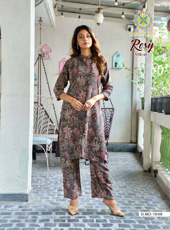 PASSION TREE ROSY VOL-1 WHOLESALE HEAVY PRINTED WITH CLASSY PRINT STRAIGHT TOP WITH PALAZZO