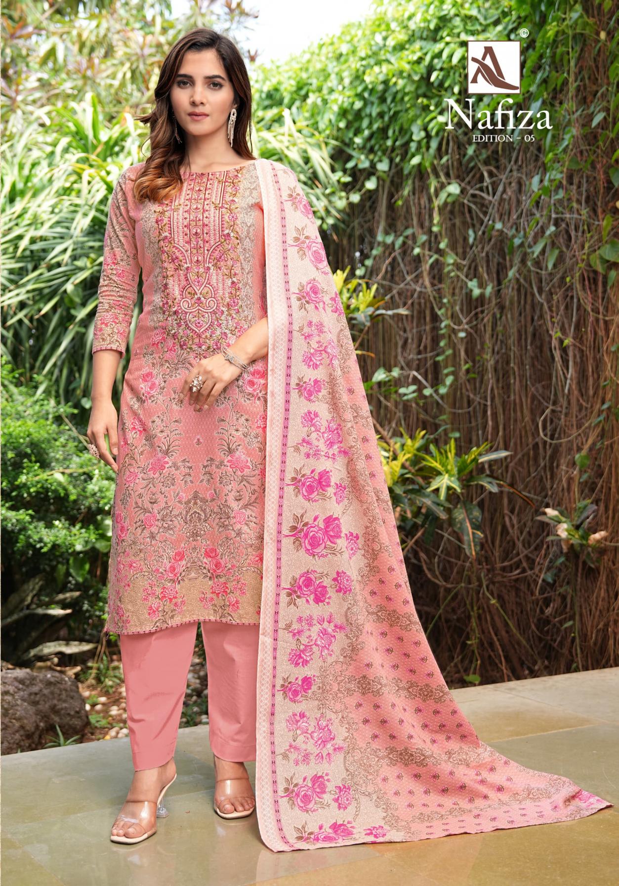 ALOK PRESENTS NAFIZA VOL 5 COTTON MODERN PAKISTANI DRESS MATERIAL FOR GIRLS