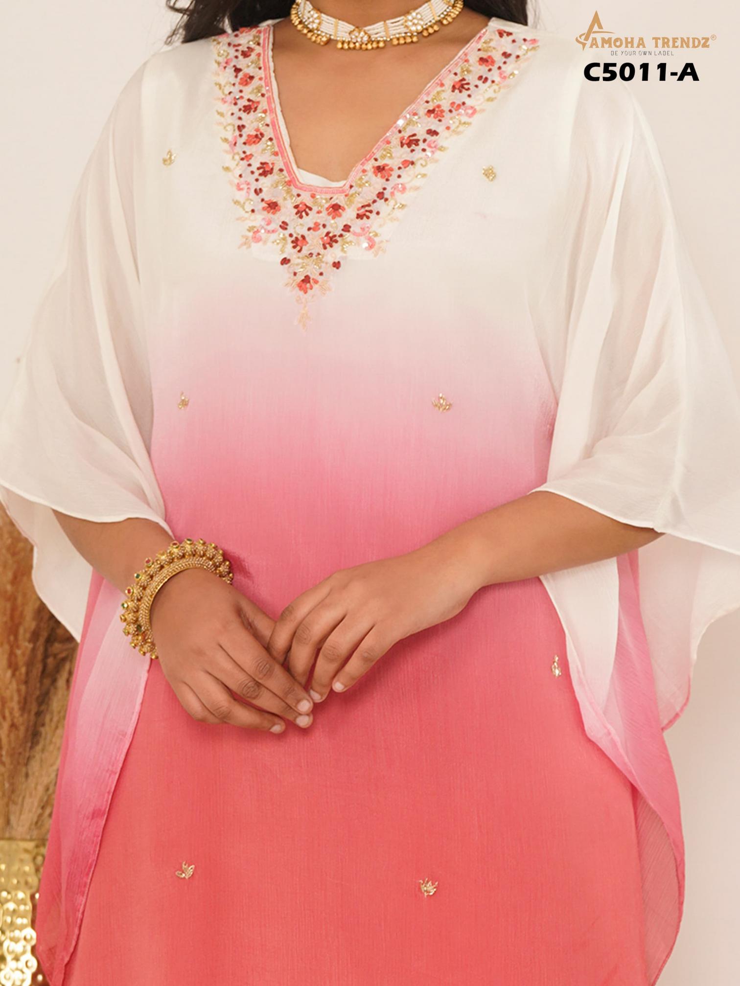 AMOHA LAUNCH C5011 READYMADE STYLISH KAFTAN KURTI WITH PANT FOR WOMENS