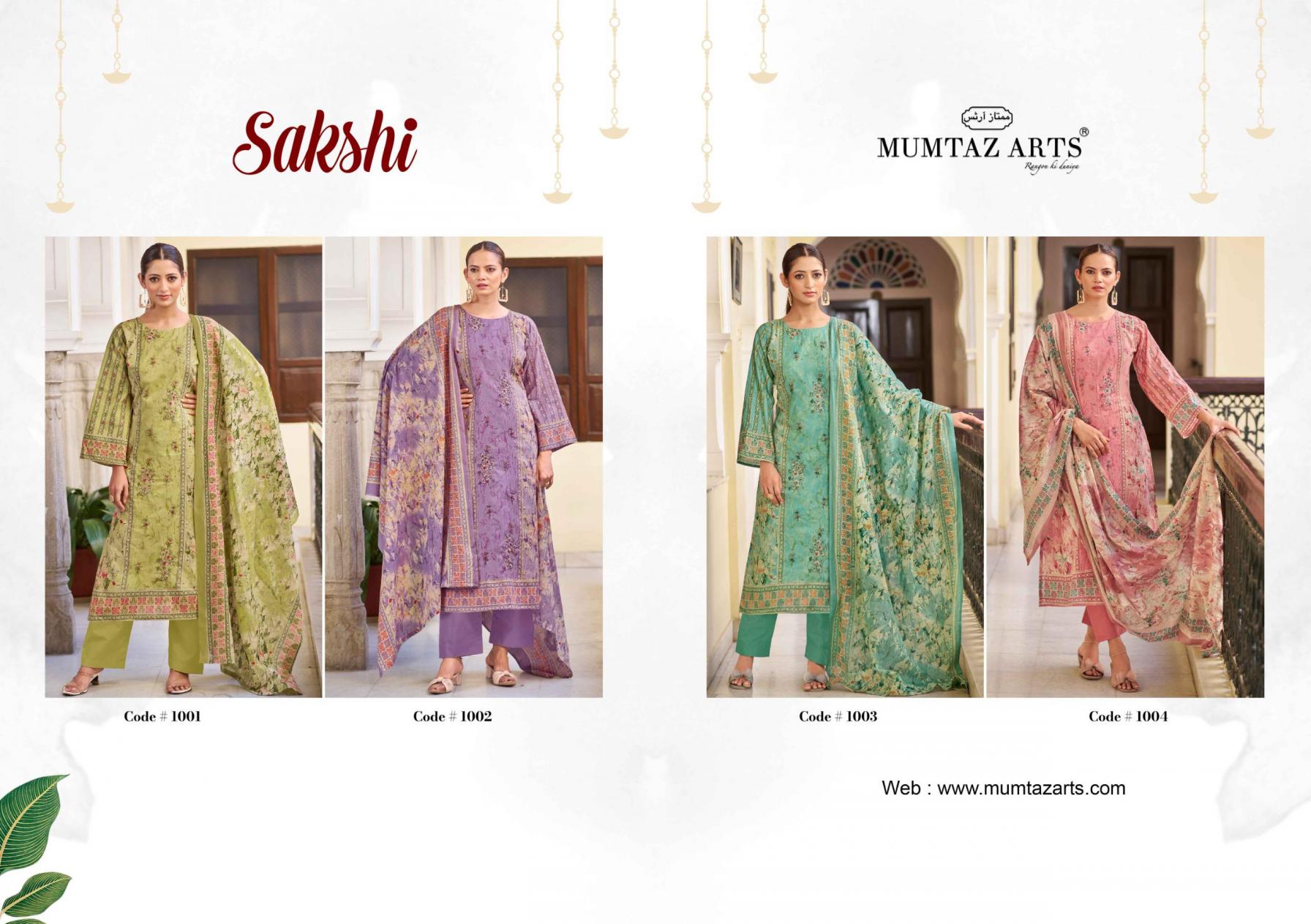 SAKSHI VOL 1 BY MUMTAZ ARTS LAWN HIT DESIGN UNSTITCH PAKISTANI SUIT FOR WOMENS