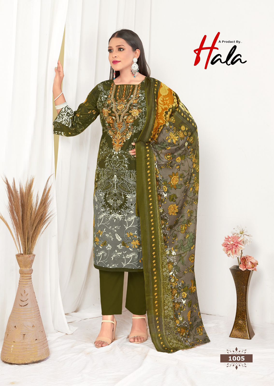 HALA PRESENT AAYAT VOL-1 WHOLESALE PREMIUM SOFT COTTON DIGITAL PRINT WITH EMBROIDERY WORK TRENDY PAKISTANI DRESS MATERIAL