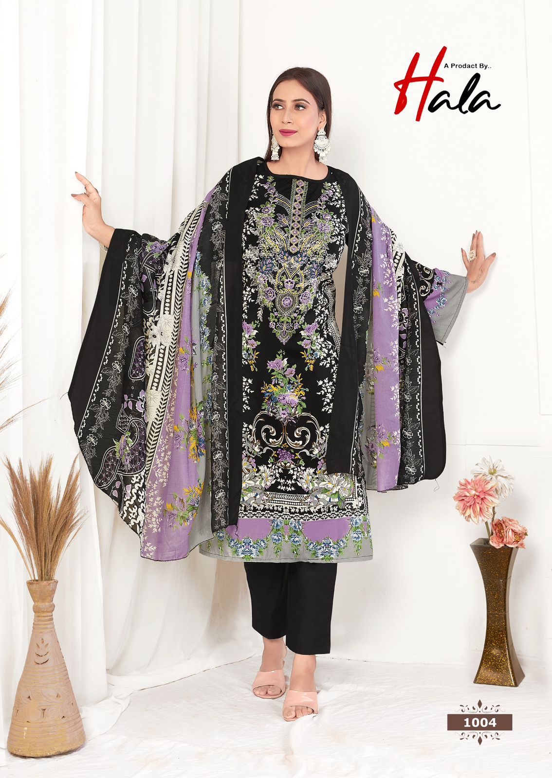 HALA PRESENT AAYAT VOL-1 WHOLESALE PREMIUM SOFT COTTON DIGITAL PRINT WITH EMBROIDERY WORK TRENDY PAKISTANI DRESS MATERIAL