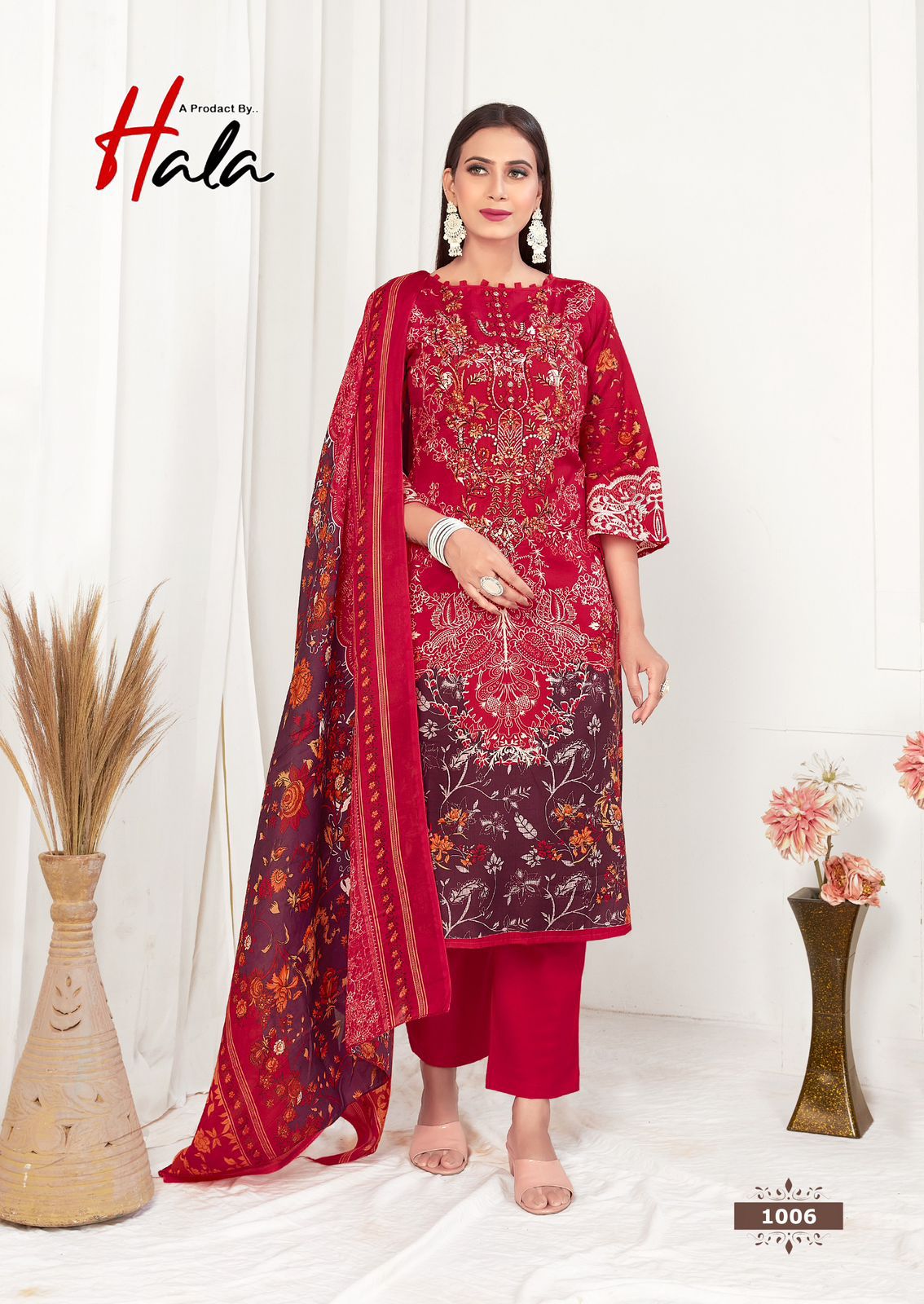 HALA PRESENT AAYAT VOL-1 WHOLESALE PREMIUM SOFT COTTON DIGITAL PRINT WITH EMBROIDERY WORK TRENDY PAKISTANI DRESS MATERIAL