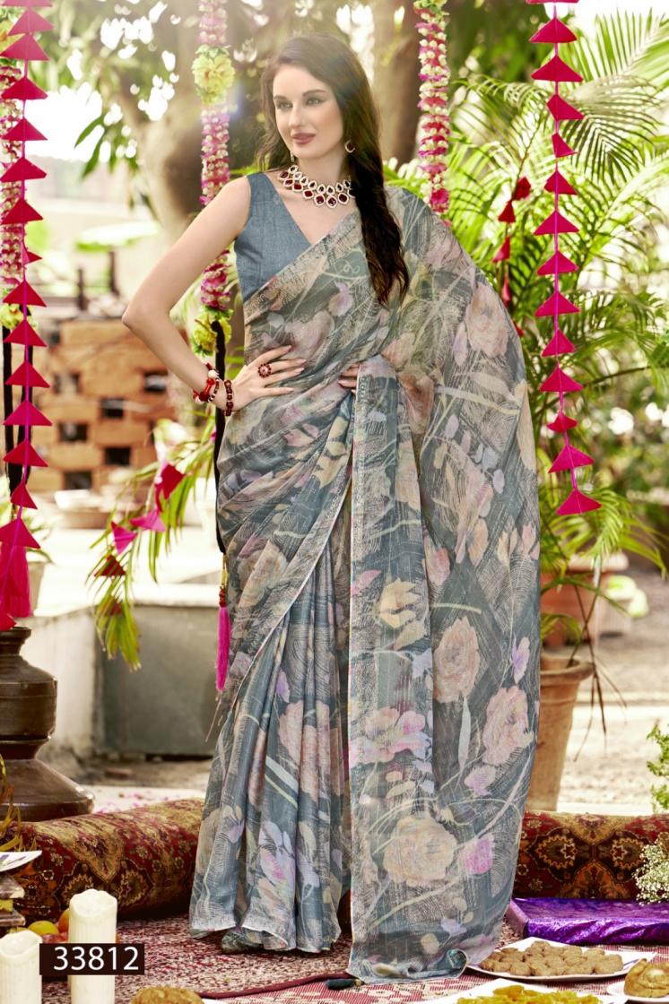 VALLABHI PRINTS PRESENT SIMONA VOL 12 GEORGETTE FLORAL STYLISH SAREE