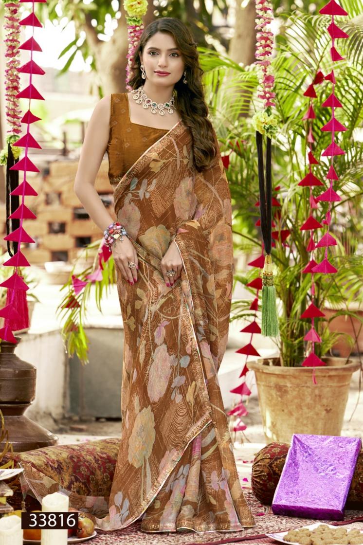 VALLABHI PRINTS PRESENT SIMONA VOL 12 GEORGETTE FLORAL STYLISH SAREE