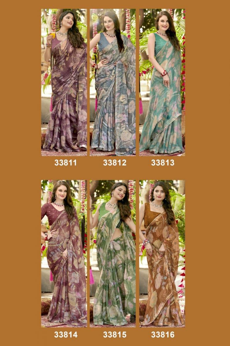 VALLABHI PRINTS PRESENT SIMONA VOL 12 GEORGETTE FLORAL STYLISH SAREE