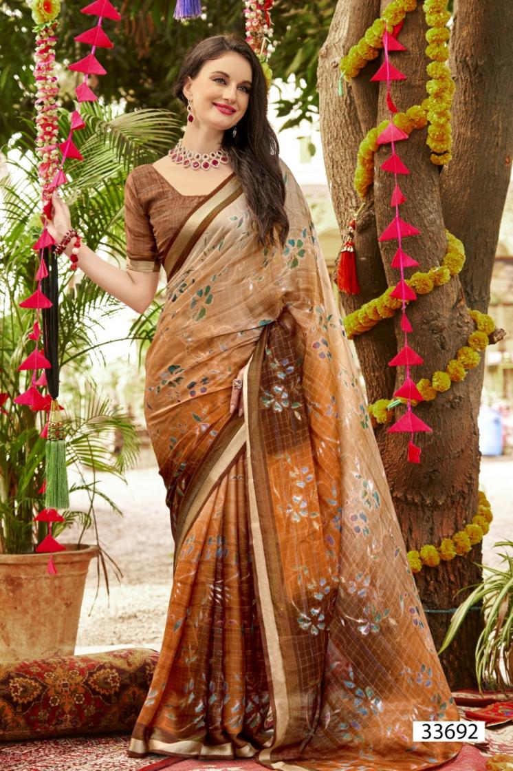 VALLABHI PRINTS PRESENT SHRIDHA VOL 10 GEORGETTE FLORAL PRINT SOFT SAREE