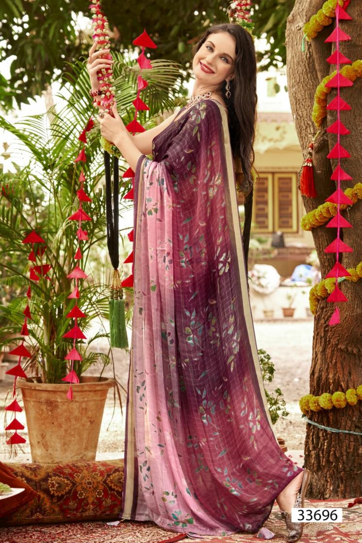 VALLABHI PRINTS PRESENT SHRIDHA VOL 10 GEORGETTE FLORAL PRINT SOFT SAREE