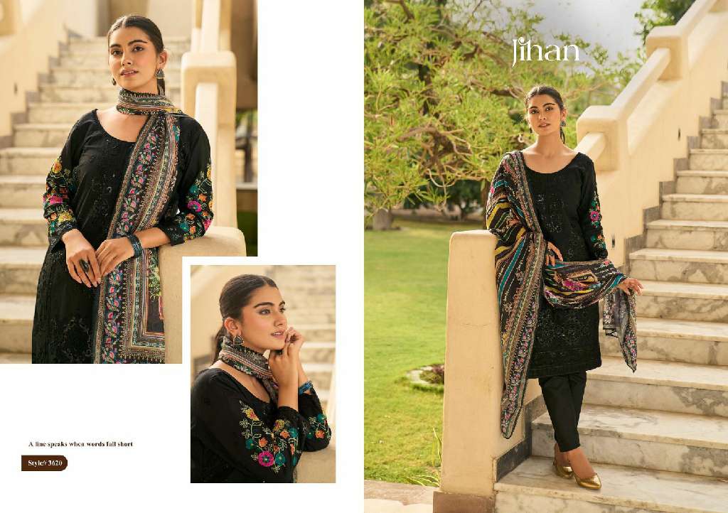 Jihan Taskeen Vol-3 Wholesale Cotton With Self Embroidery Pakistani Style Suits