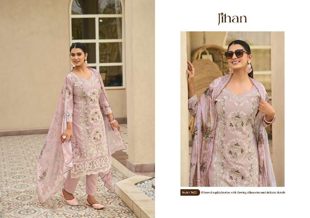 Jihan Taskeen Vol-3 Wholesale Cotton With Self Embroidery Pakistani Style Suits